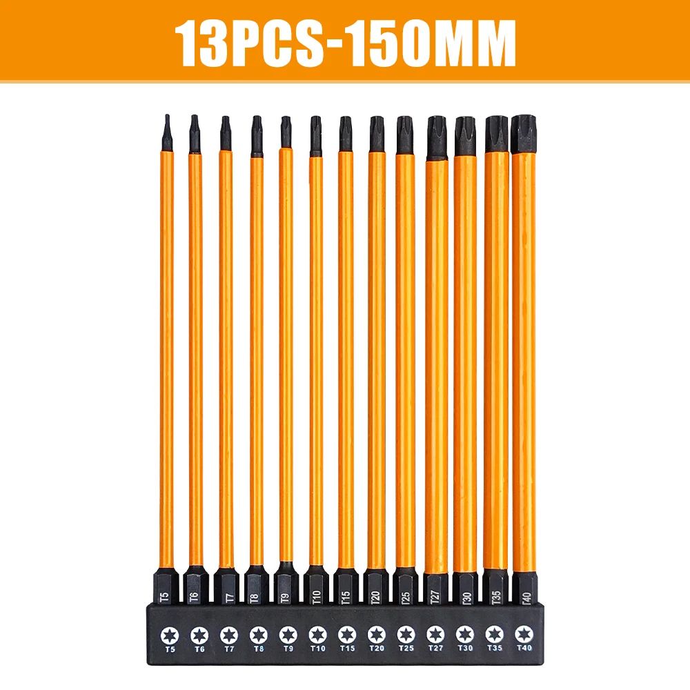 14 Pcs Impact Torx Bit Set T5T40 With Handle 295394591 Inches Star Bits For Automotive DIY Heavy 8