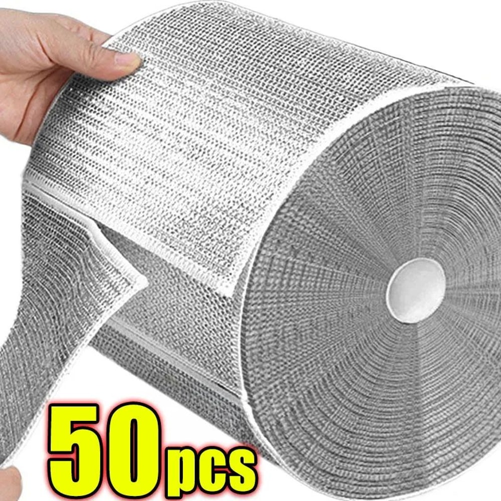 DoubleSided Steel Wire Dishcloth Scrubber Rag For Pots Pans Heavy Duty Kitchen Cleaning Cloth For 0
