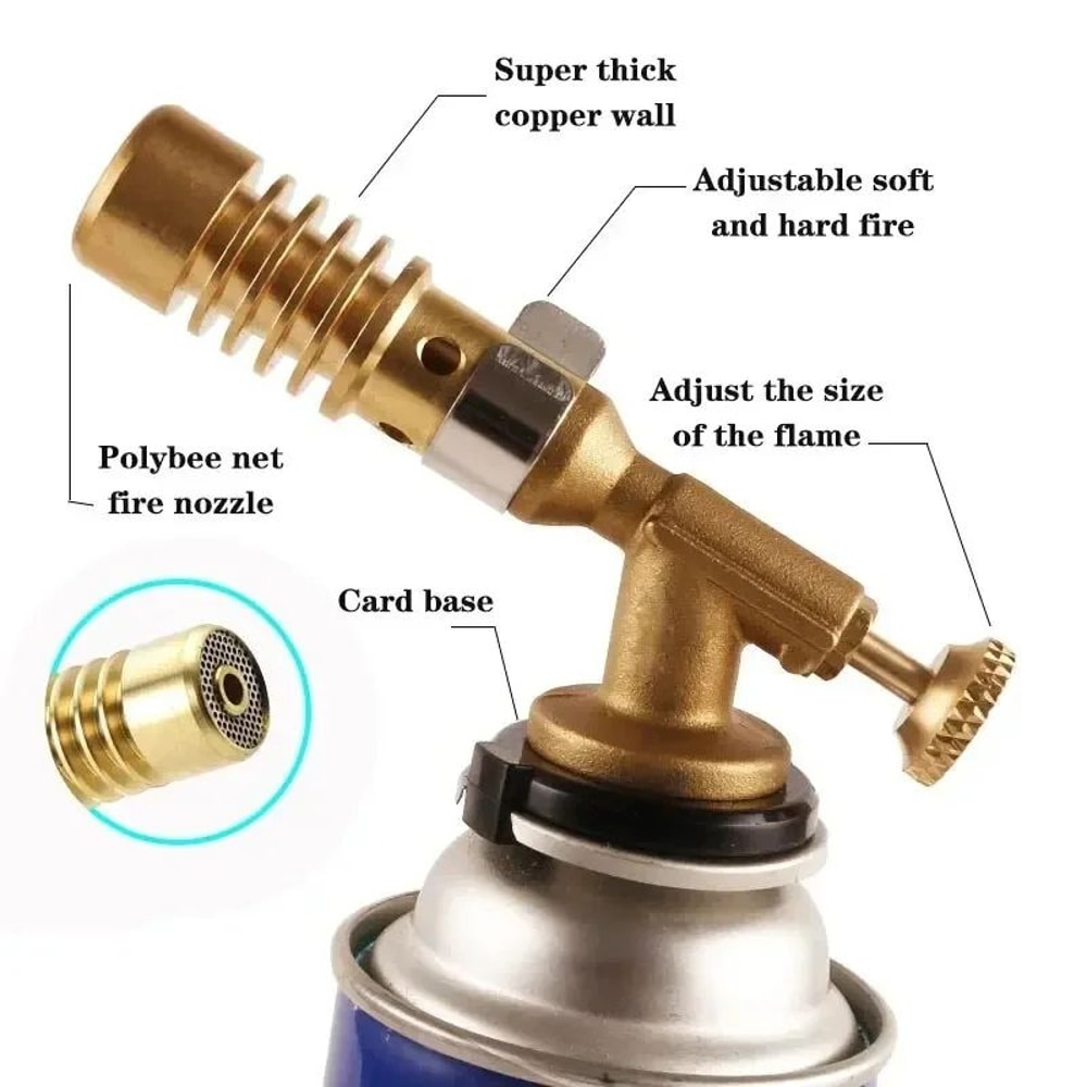 HighTemperature Gas Welding Torch Blowtorch For Copper Brazing Soldering Portable Brass Burner For 4