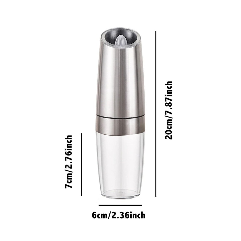 Gravity Electric Salt Pepper Grinder Set With LED Light OneHand Automatic Adjustable Coarseness S 1