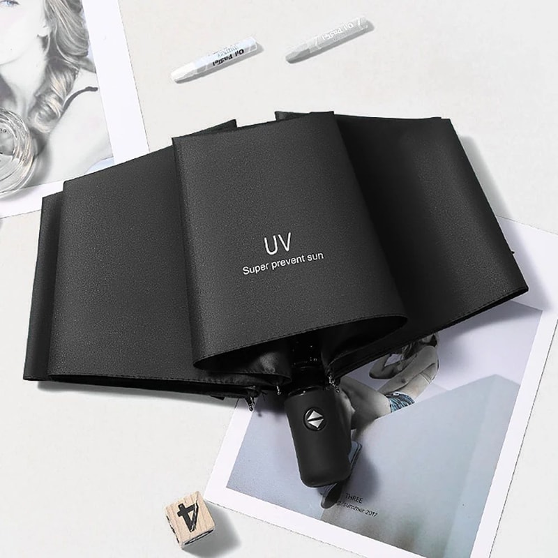 8Rib Automatic Folding Umbrella With UV Protection Compact Windproof Travel Rain Sun Umbrella Lig 0