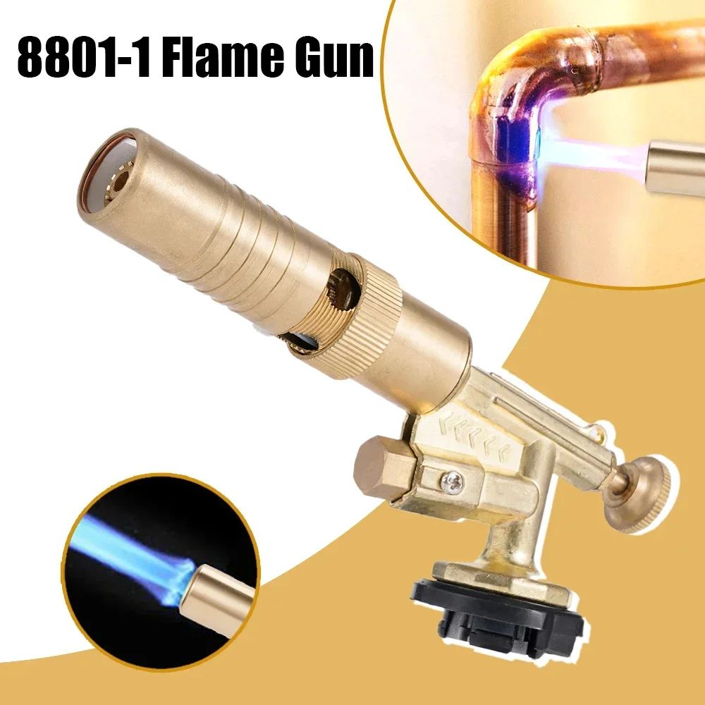 AutoIgnition Pure Copper Gas Torch Burner Gun Adjustable Flame Blow Torch For Brazing BBQ Cooking 4