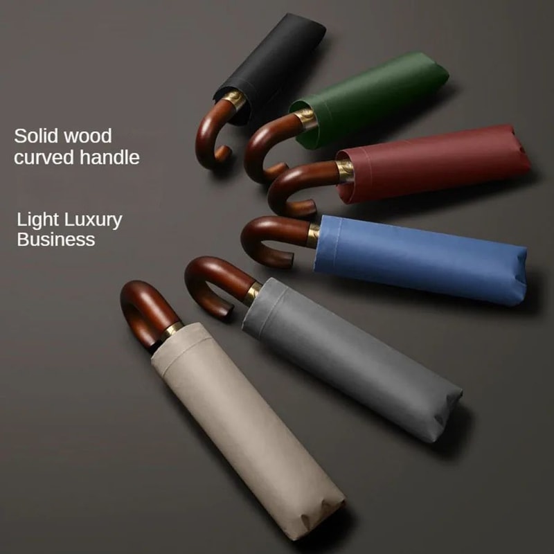 UPF50 UV Protection Windproof Compact Automatic Folding Umbrella Stylish Sun Rain Umbrella With C 5