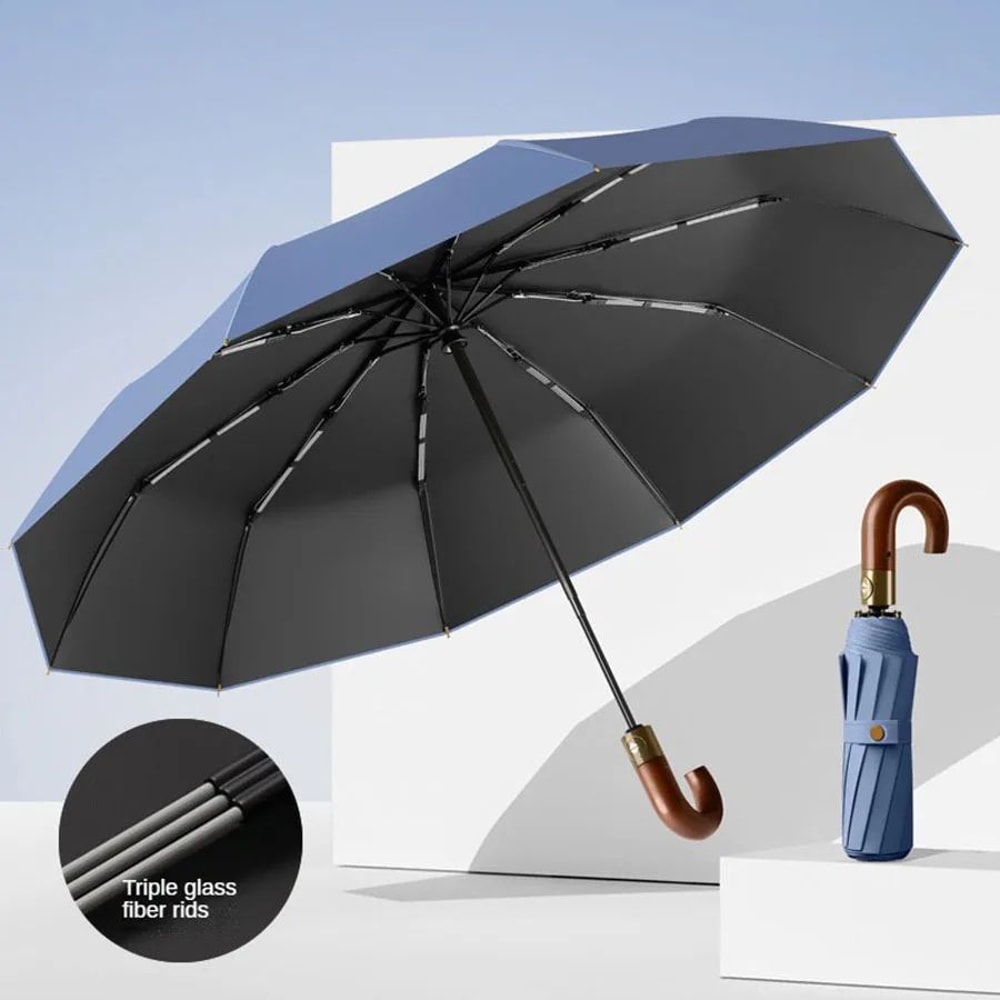 UPF50 UV Protection Windproof Compact Automatic Folding Umbrella Stylish Sun Rain Umbrella With C 10