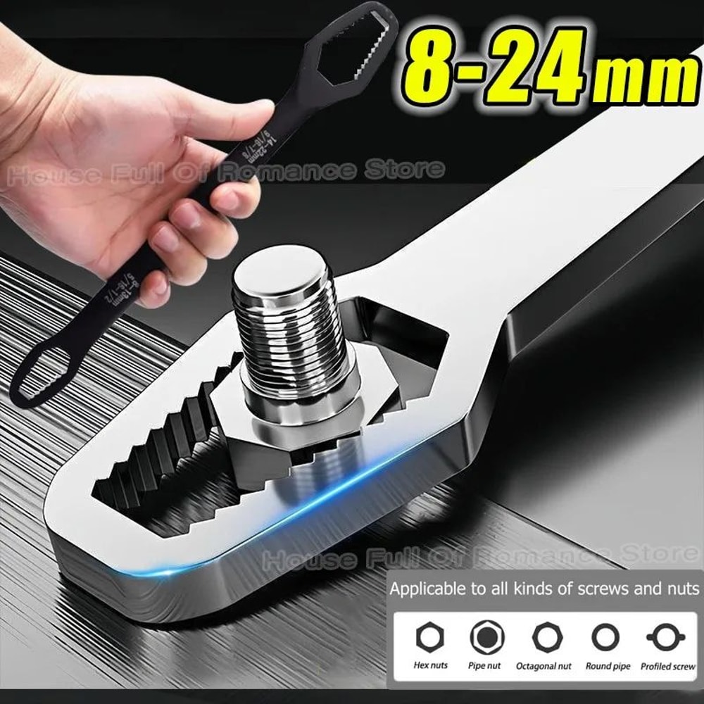 Universal SelfTightening Torx Wrench Adjustable DoubleHead Spanner For Nuts Bolts Factory Repair 0