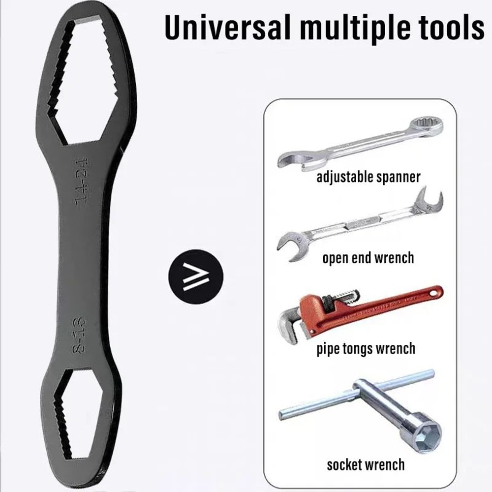 Universal SelfTightening Torx Wrench Adjustable DoubleHead Spanner For Nuts Bolts Factory Repair 1