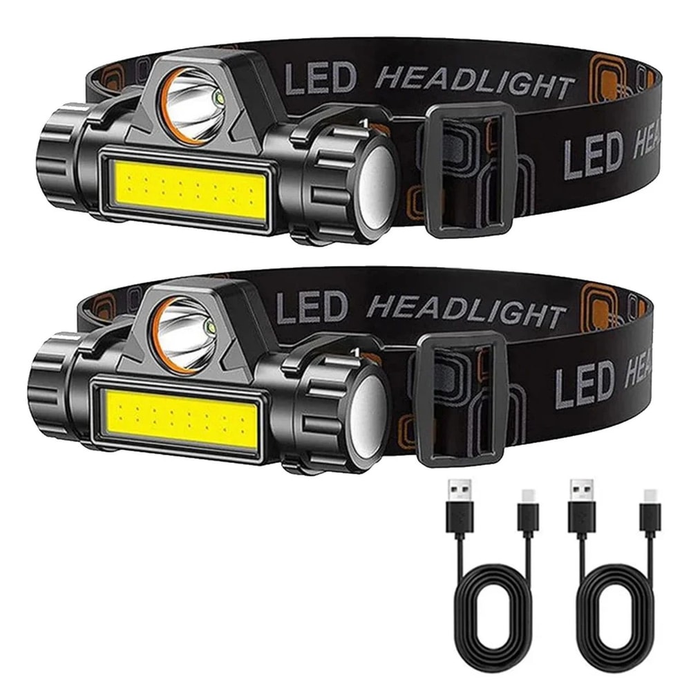 Rechargeable COB LED Headlamp With Strong Magnet Super Bright Waterproof Head Torch For Fishing Cam 7