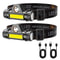 15 Pcs Rechargeable COB LED Headlamp With Strong Magnet Super Bright Waterproof Head Torch For Fis 7