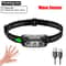 Mini USB Rechargeable Sensor COB LED Headlamp Powerful HandsFree Headlight For Fishing Camping Hik 9