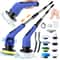 2025 Electric Rotating Floor Scrubber Brush Rechargeable Power Shower Tile Cleaner With 9 Heads D 6