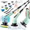2025 Electric Rotating Floor Scrubber Brush Rechargeable Power Shower Tile Cleaner With 9 Heads D 7