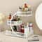 3Tier Round Metal Storage Rack No Assembly Fruit Basket Cosmetic Organizer For Kitchen Countertop 0
