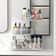 3Tier Round Metal Storage Rack No Assembly Fruit Basket Cosmetic Organizer For Kitchen Countertop 3