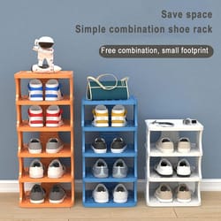 vertical multi-tier shoe rack organizer – minimalist space-saving shoe storage shelf for bedroom, closet & living room