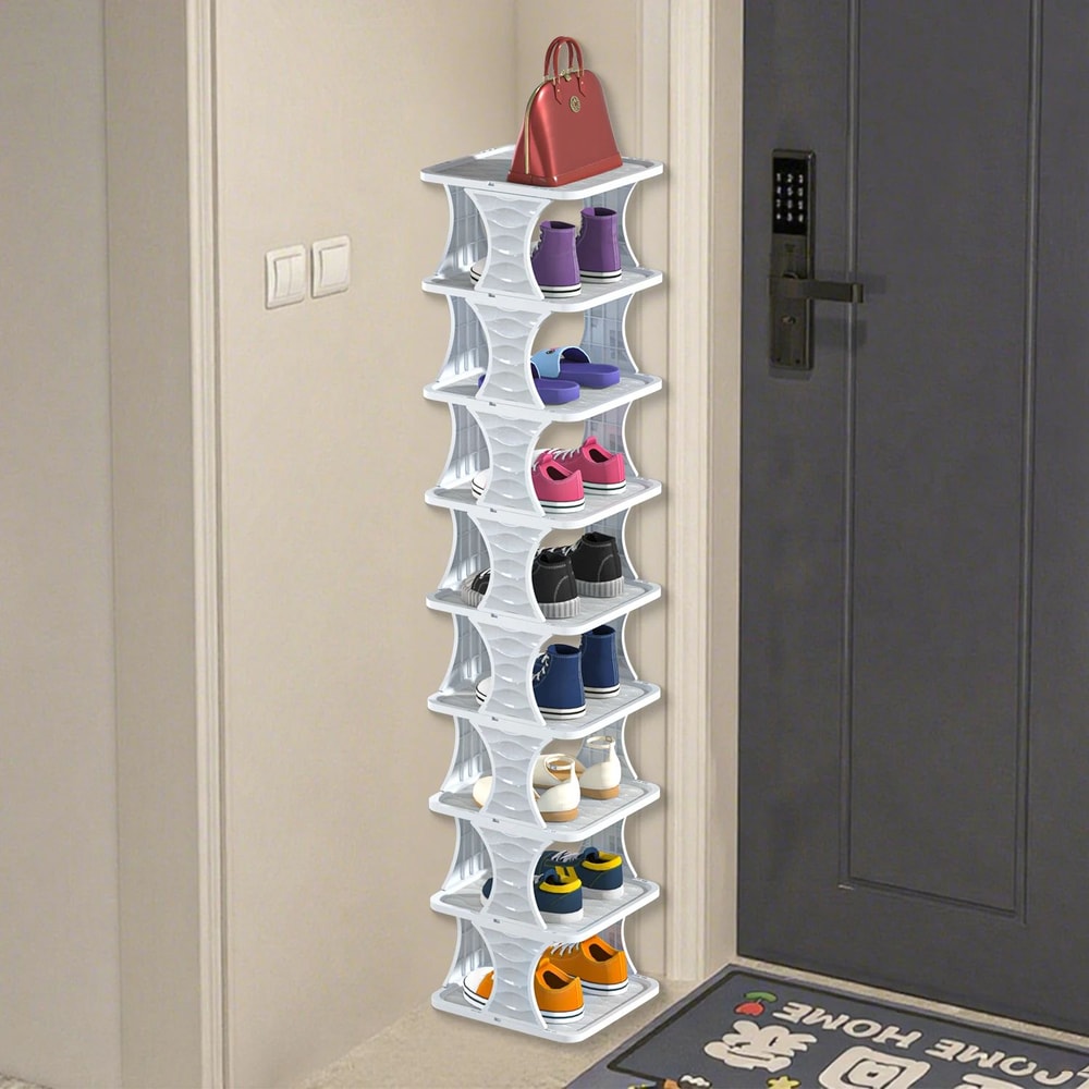Vertical MultiTier Shoe Rack Organizer Minimalist SpaceSaving Shoe Storage Shelf For Bedroom Close 1
