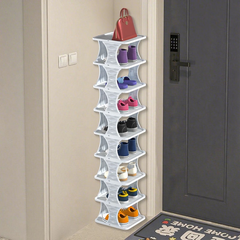 Vertical MultiTier Shoe Rack Organizer Minimalist SpaceSaving Shoe Storage Shelf For Bedroom Close 1