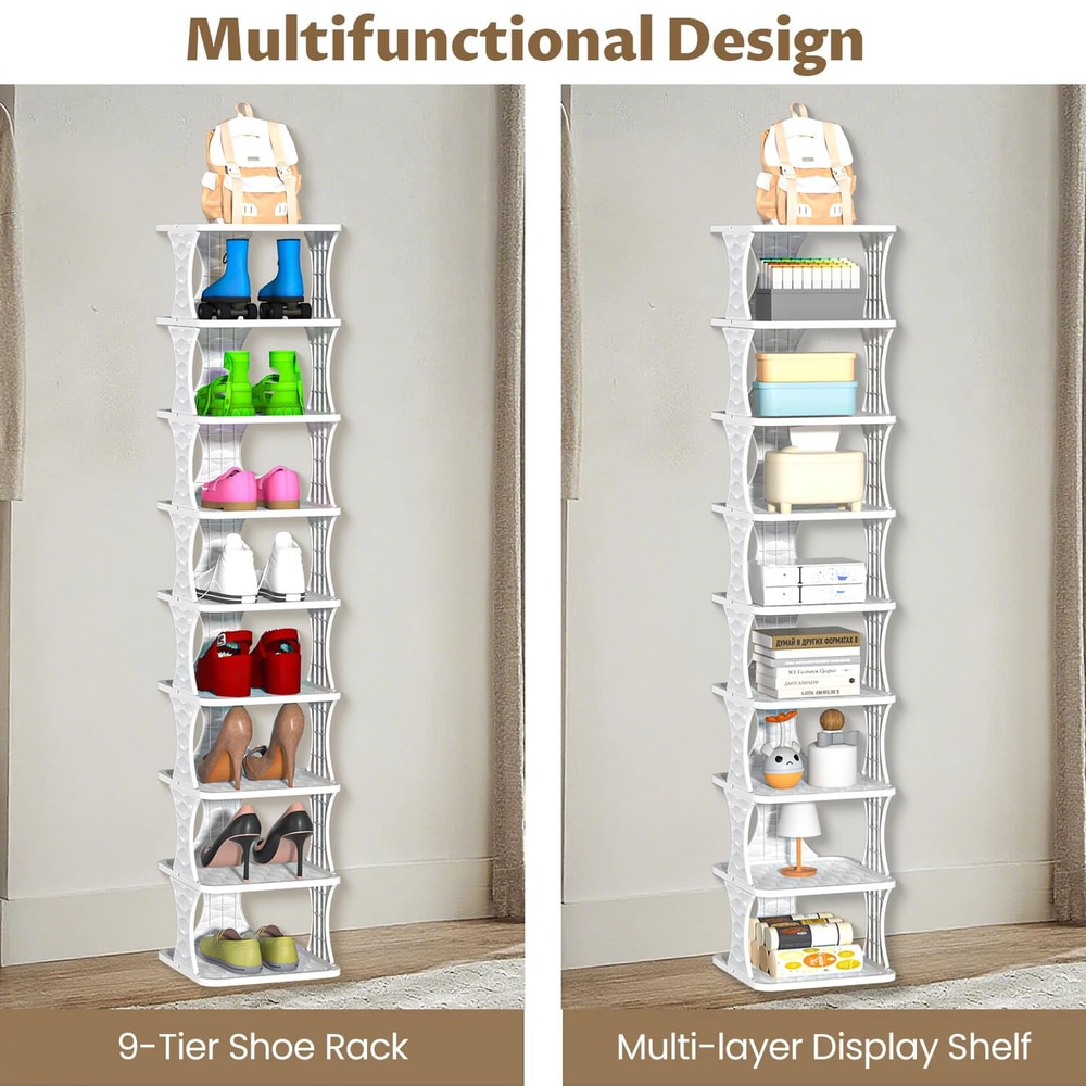 Vertical MultiTier Shoe Rack Organizer Minimalist SpaceSaving Shoe Storage Shelf For Bedroom Close 3