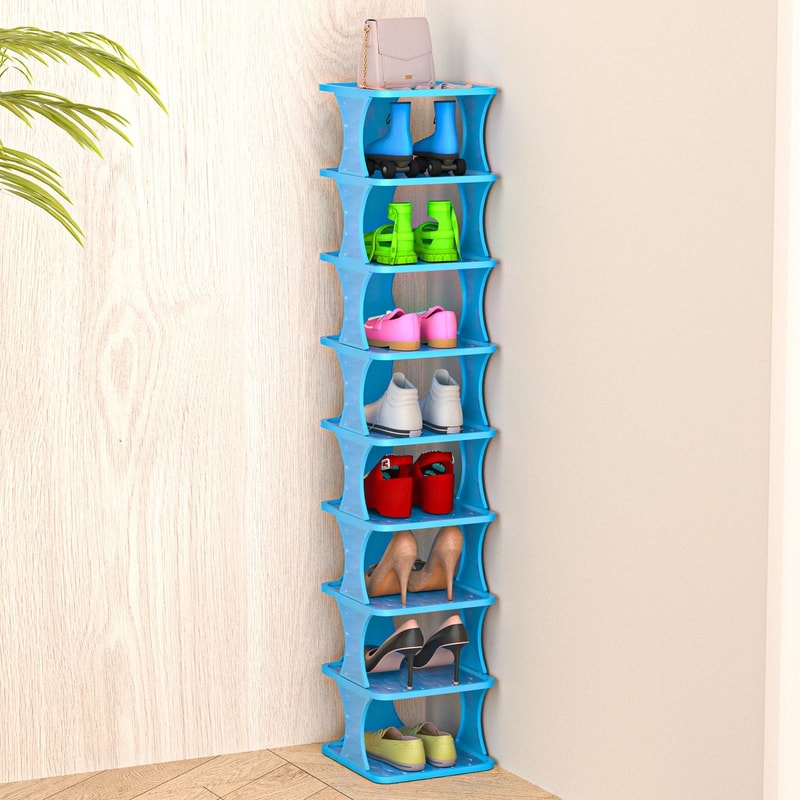 Vertical MultiTier Shoe Rack Organizer Minimalist SpaceSaving Shoe Storage Shelf For Bedroom Close 7