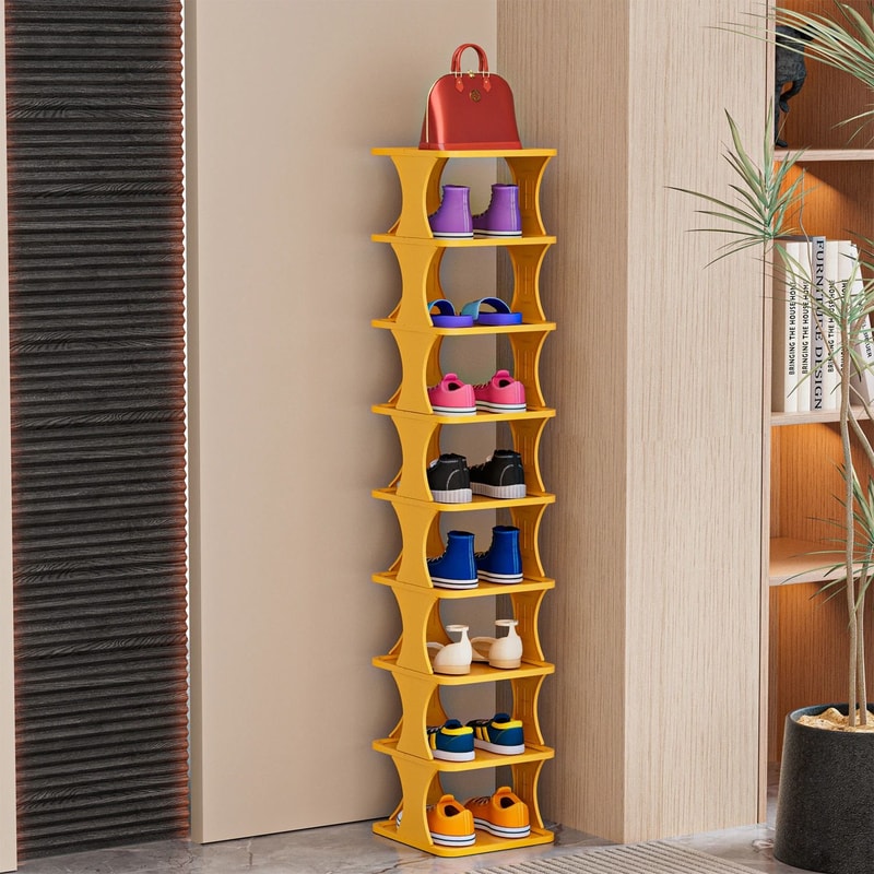 Vertical MultiTier Shoe Rack Organizer Minimalist SpaceSaving Shoe Storage Shelf For Bedroom Close 8