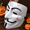 Guy Fawkes V Mask Anonymous Hacker Style Halloween Costume Mask For Cosplay Parties Horror Christ 0