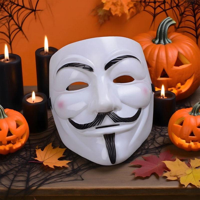 Guy Fawkes V Mask Anonymous Hacker Style Halloween Costume Mask For Cosplay Parties Horror Christ 2