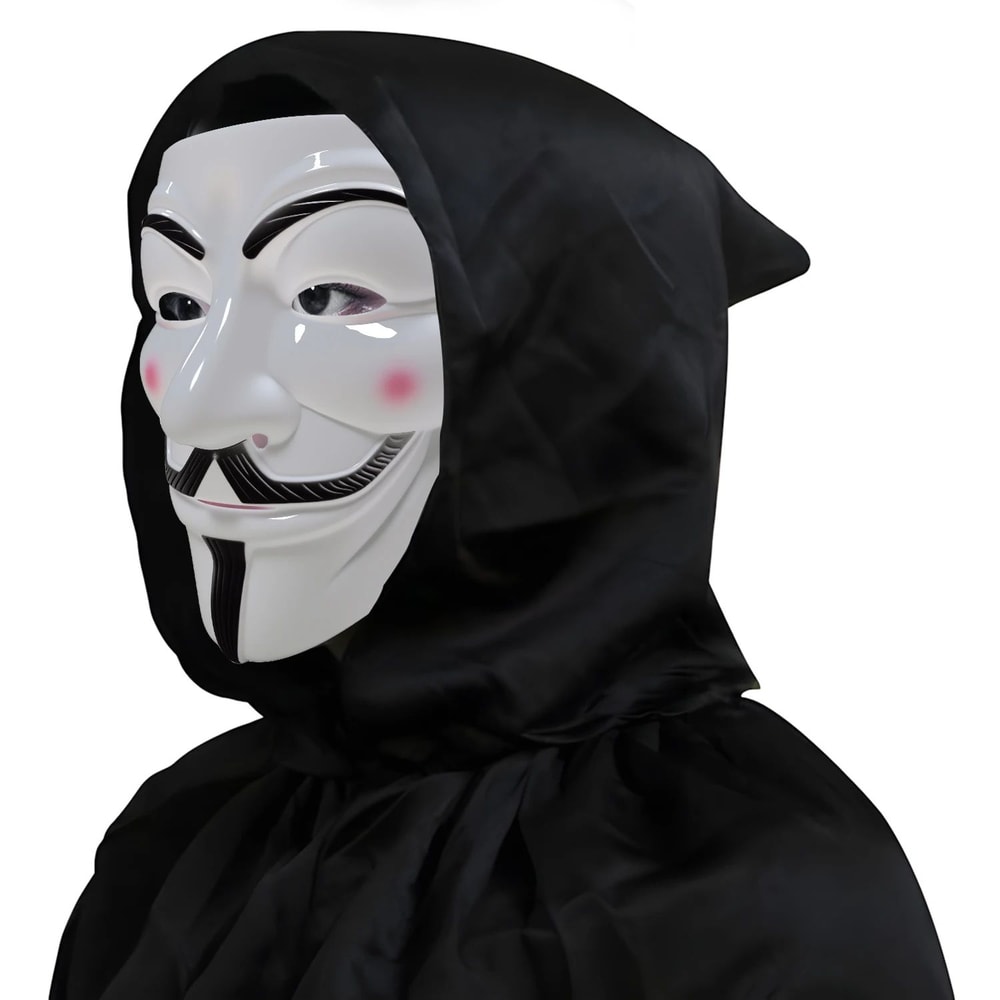 Guy Fawkes V Mask Anonymous Hacker Style Halloween Costume Mask For Cosplay Parties Horror Christ 3
