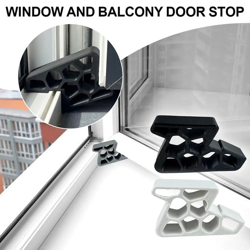 HeavyDuty AntiSlip Door Stopper Wedge Indoor Balcony Sliding Door Window Stop AntiCollision Safet 4
