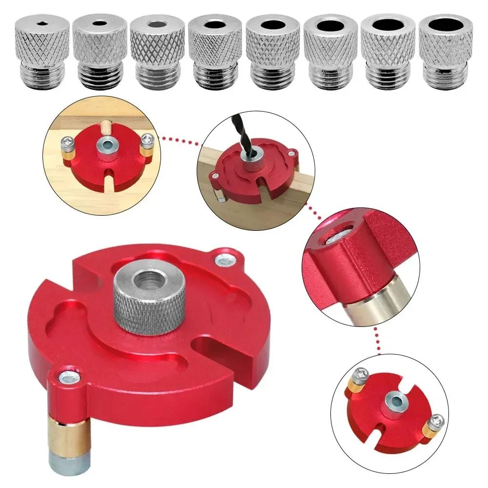 SelfCentering Dowel Jig Kit 1239 In Aluminum Drill Guide With Metal Bushings For Accurate Woodwork 2