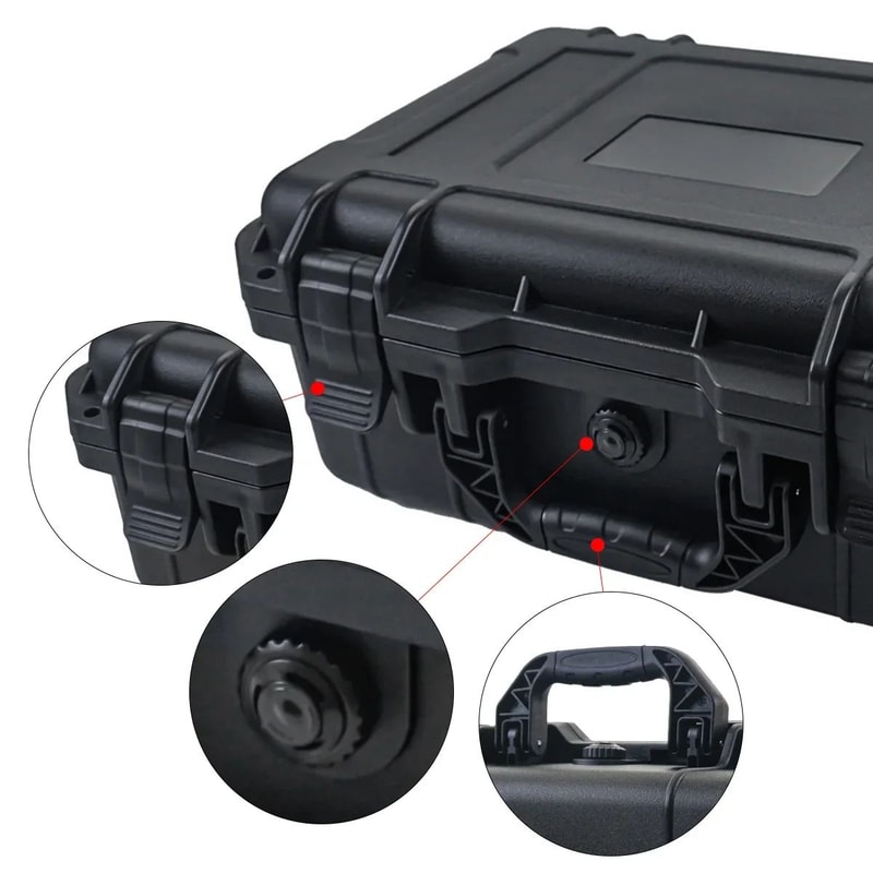 Waterproof Hard Carry Tool Case With PreCut Foam Shockproof Protective Storage Box For Tools Elec 3