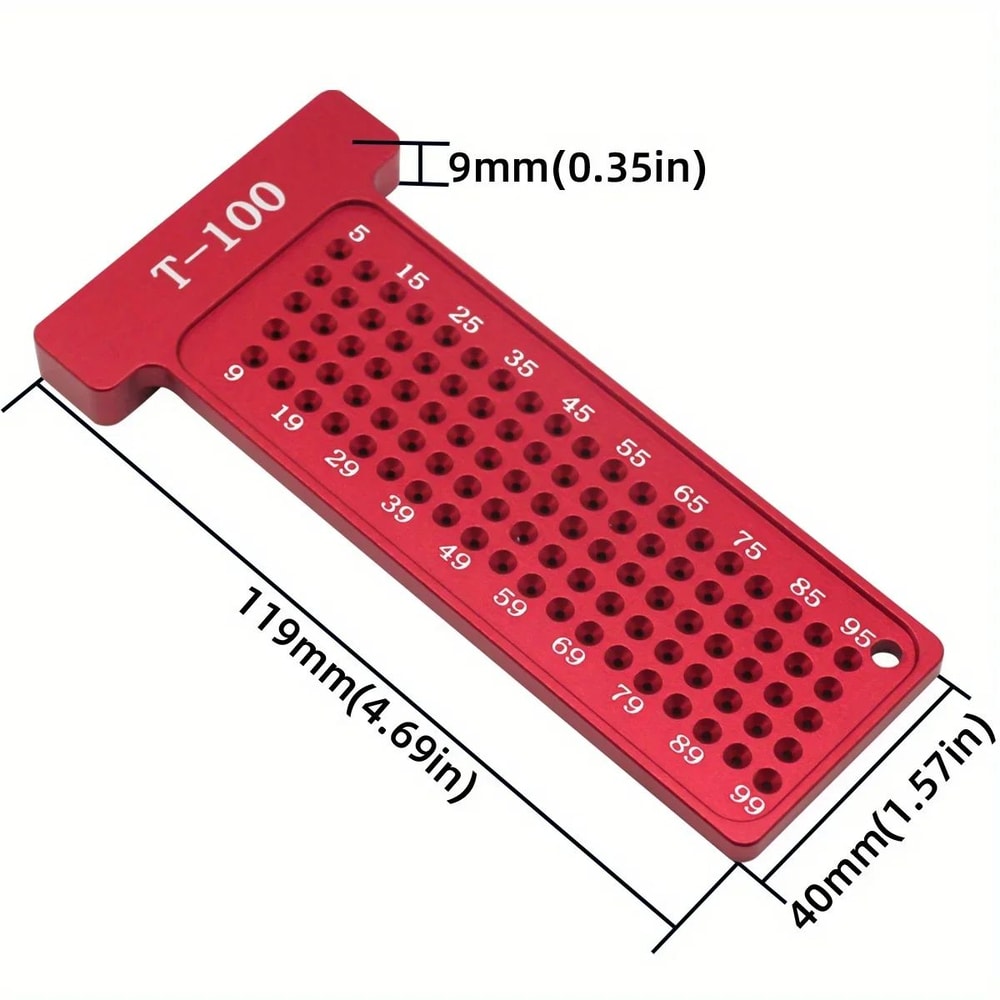 Aluminum Woodworking TSquare Ruler With Scribe Protractor MetricInch Layout Gauge For Precise Mar 9