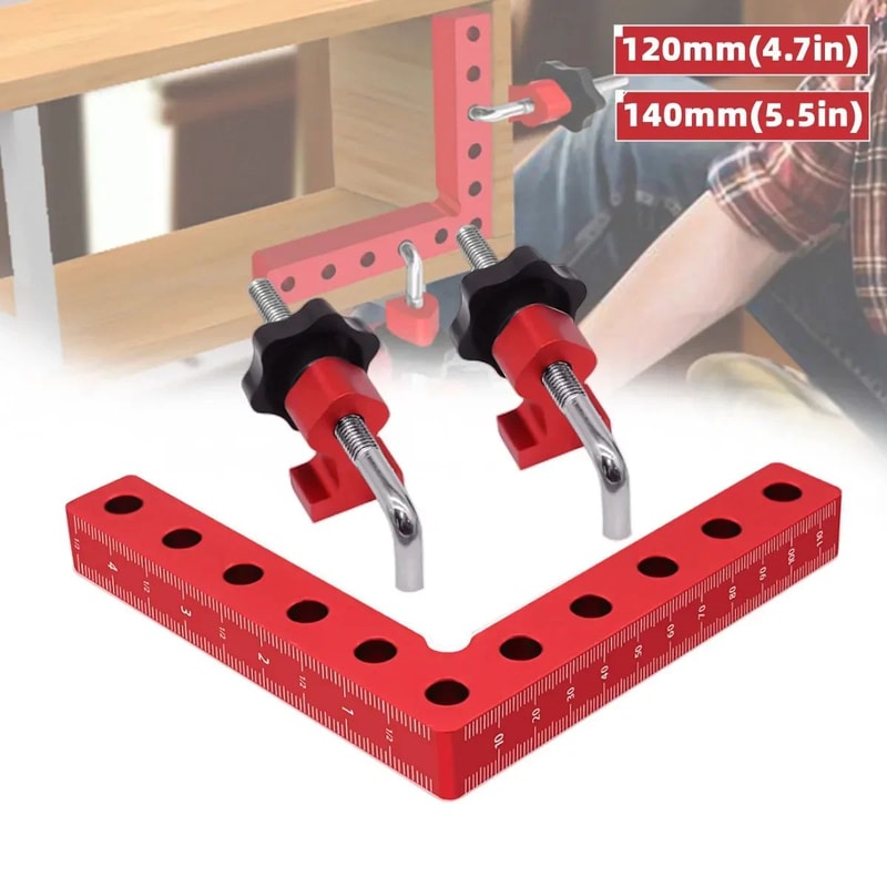 4755 Inches 90 Right Angle Clamp Clip LShaped Woodworking Corner Fixing Fixture For Panels Frames 5
