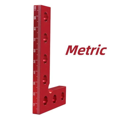 Aluminum 90° Precision Pocket Square for Woodworking – Right Angle Marking Gauge Ruler for Carpentry Layout & Edge Lines