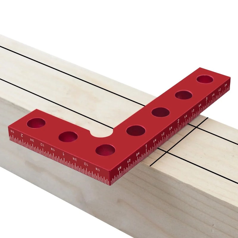 Aluminum 90 Precision Pocket Square For Woodworking Right Angle Marking Gauge Ruler For Carpentry 2