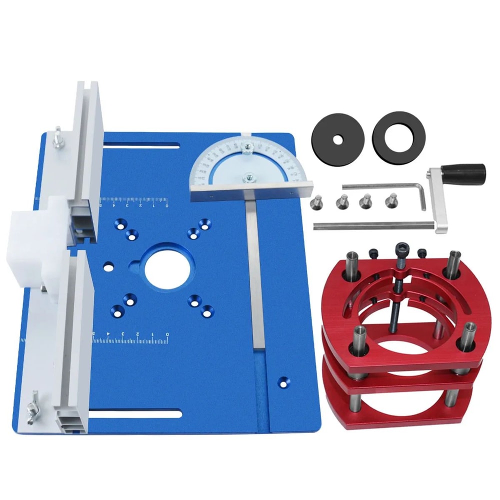 Aluminum Router Lift Insert Plate Kit With Miter Gauge Guide Router Table Mounting Bracket For 65m 6