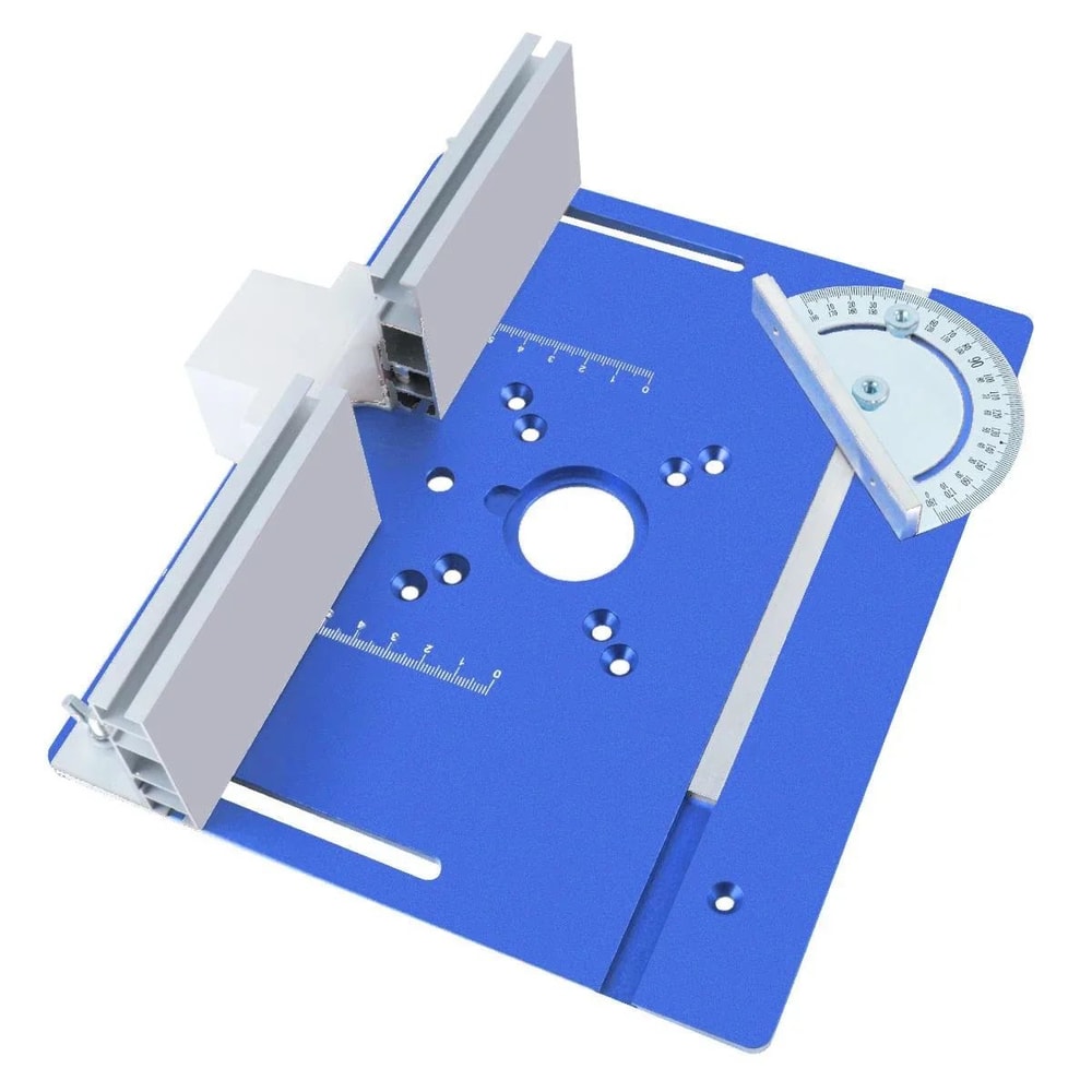 Aluminum Router Lift Insert Plate Kit With Miter Gauge Guide Router Table Mounting Bracket For 65m 7