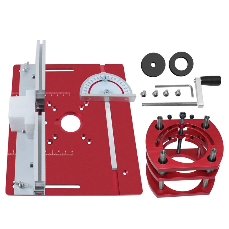 Aluminum Router Lift Insert Plate Kit With Miter Gauge Guide Router Table Mounting Bracket For 65m 8