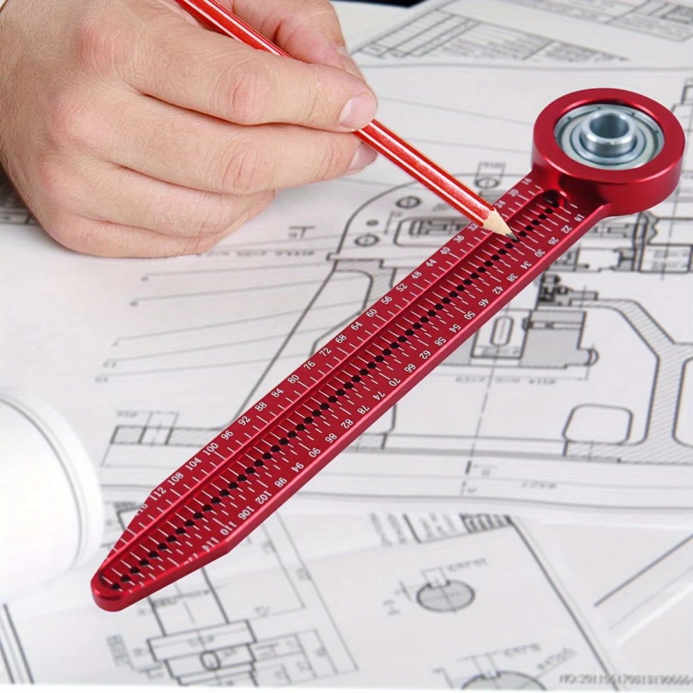 Precision Woodworking Scribe Gauge Compass Circular Drawing Hole Marking Ruler Tool For Carpentry 2