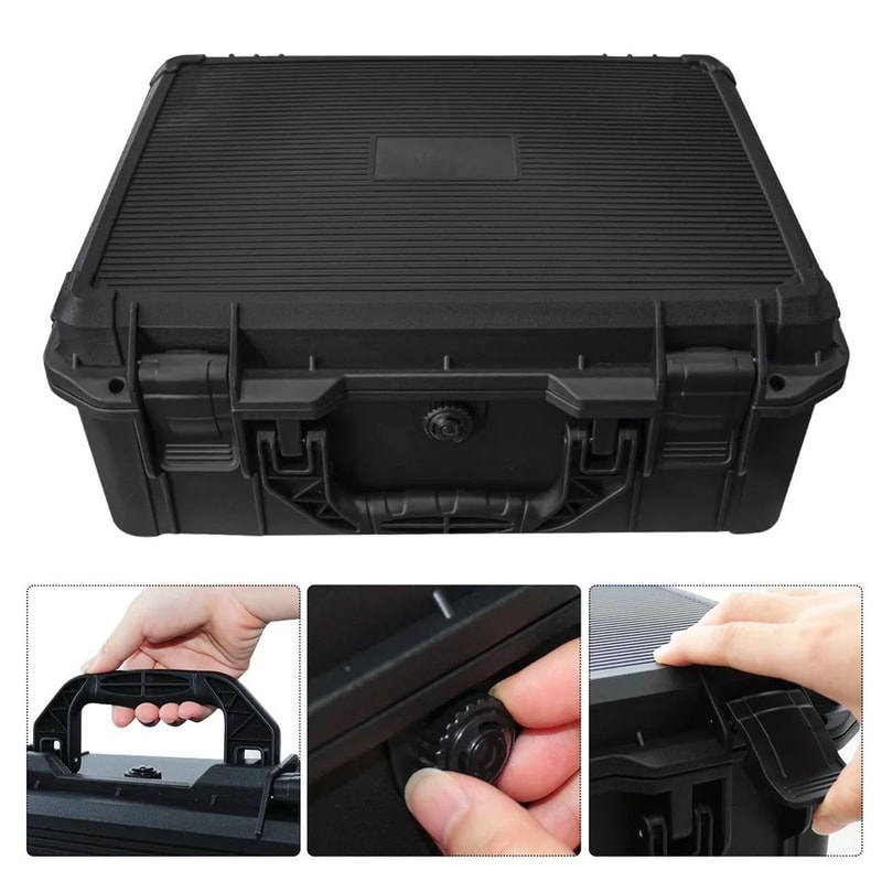 Universal Waterproof Shockproof Hard Tool Case With PreCut Foam Insert Portable Plastic Carry Stor 3