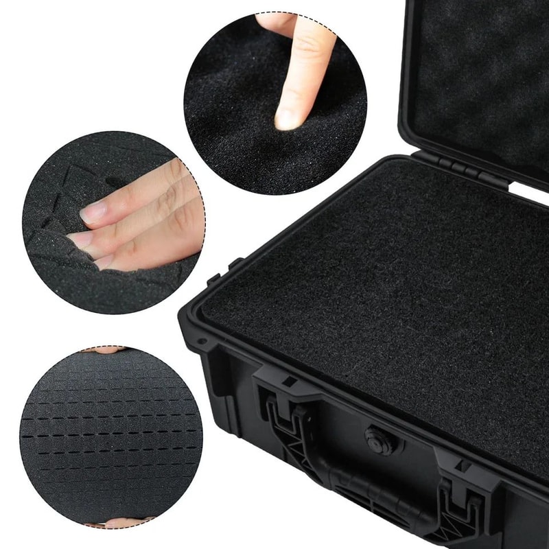 Universal Waterproof Shockproof Hard Tool Case With PreCut Foam Insert Portable Plastic Carry Stor 4