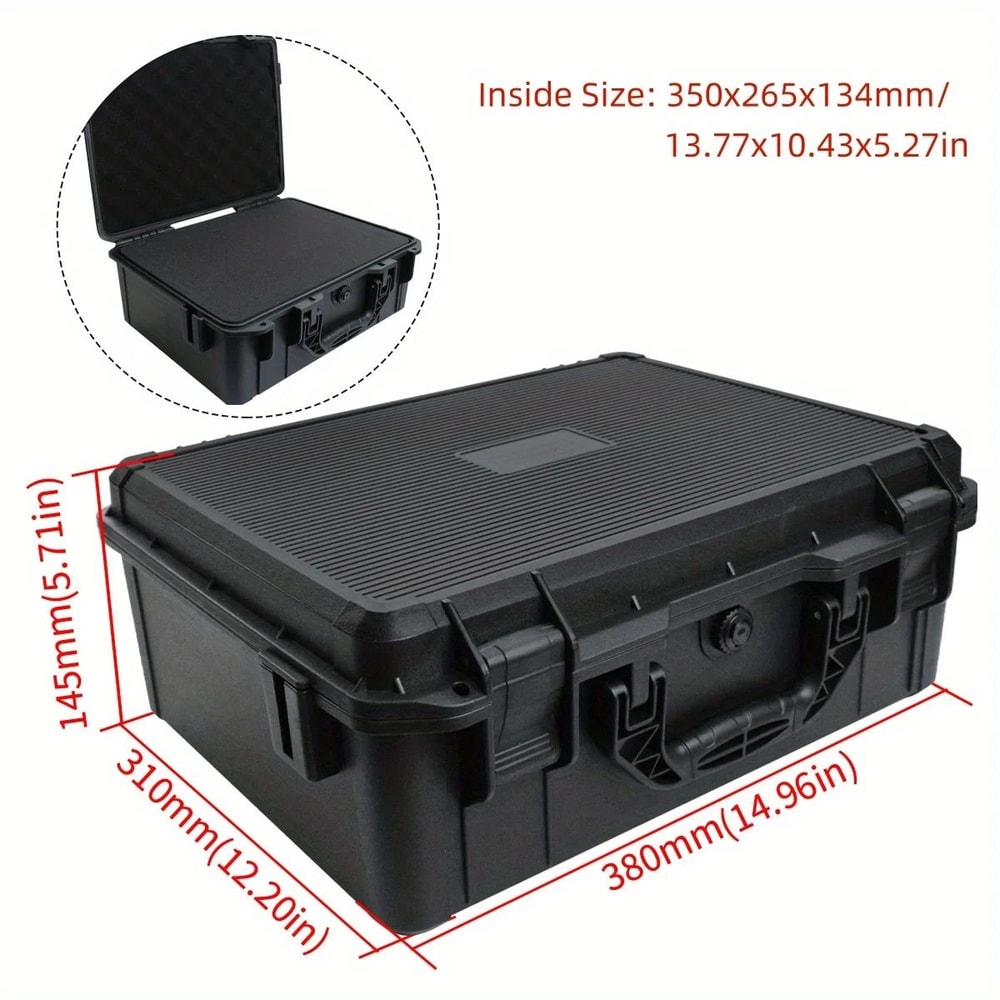 Universal Waterproof Shockproof Hard Tool Case With PreCut Foam Insert Portable Plastic Carry Stor 10