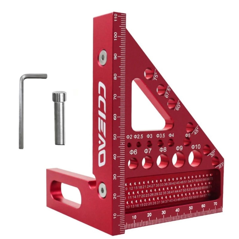 Imperial 3D MultiAngle Measuring Ruler Aluminum 4590 Square Protractor For Woodworking Carpentry 7