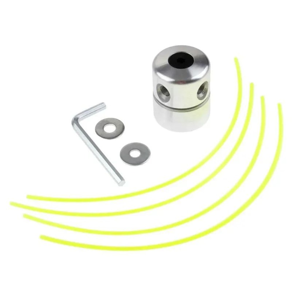 Aluminum 4Line Grass Trimmer Head Heavy Duty Brush Cutter Cutting Line Head Replacement For Strimm 7