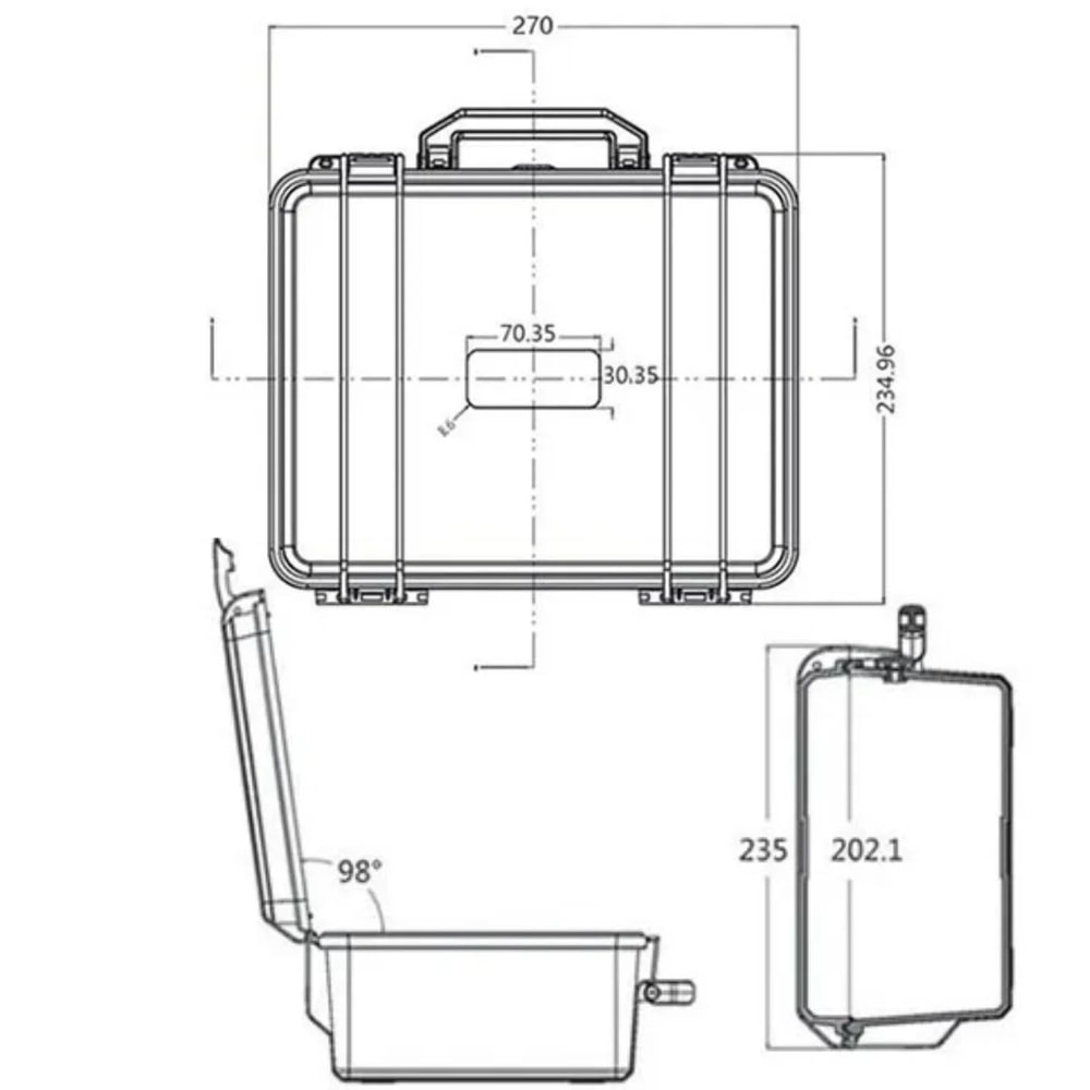 Waterproof Hard Tool Case Organizer Box Impact Resistant Safety Protector Storage For Hardware Ins 1