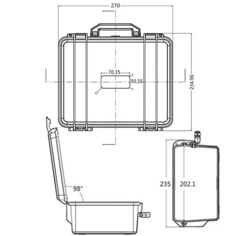 Waterproof Hard Tool Case Organizer Box Impact Resistant Safety Protector Storage For Hardware Ins 1