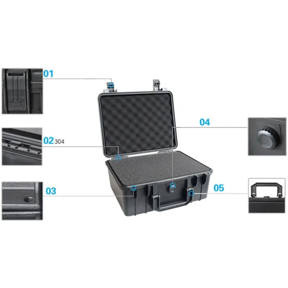 Waterproof Hard Tool Case Organizer Box Impact Resistant Safety Protector Storage For Hardware Ins 4