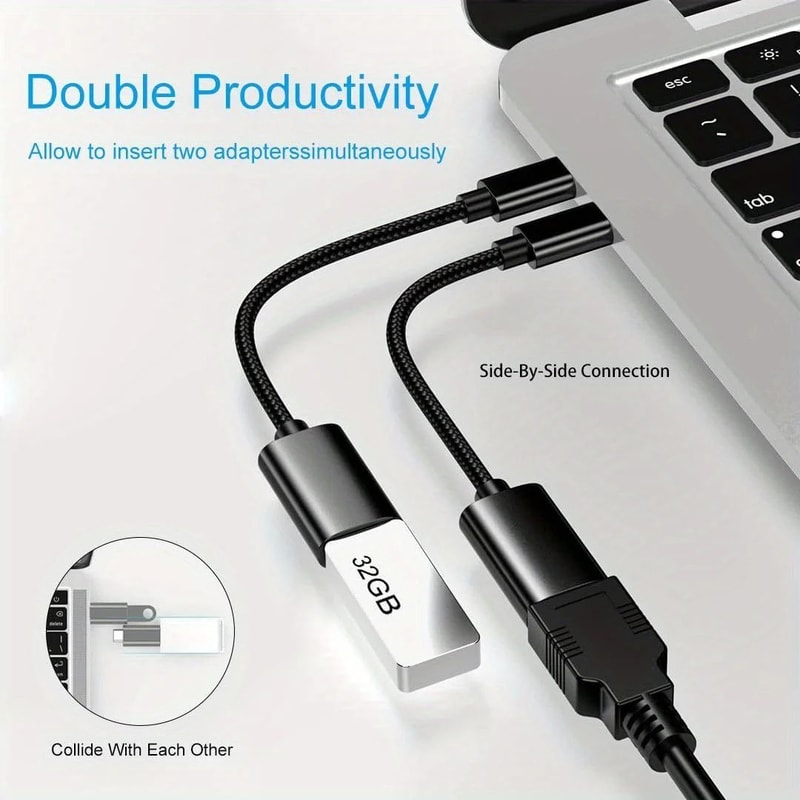 USB To USBC OTG Adapter Cable Type C Converter Connector For Xiaomi Samsung S20 Huawei MacBook Pr 2