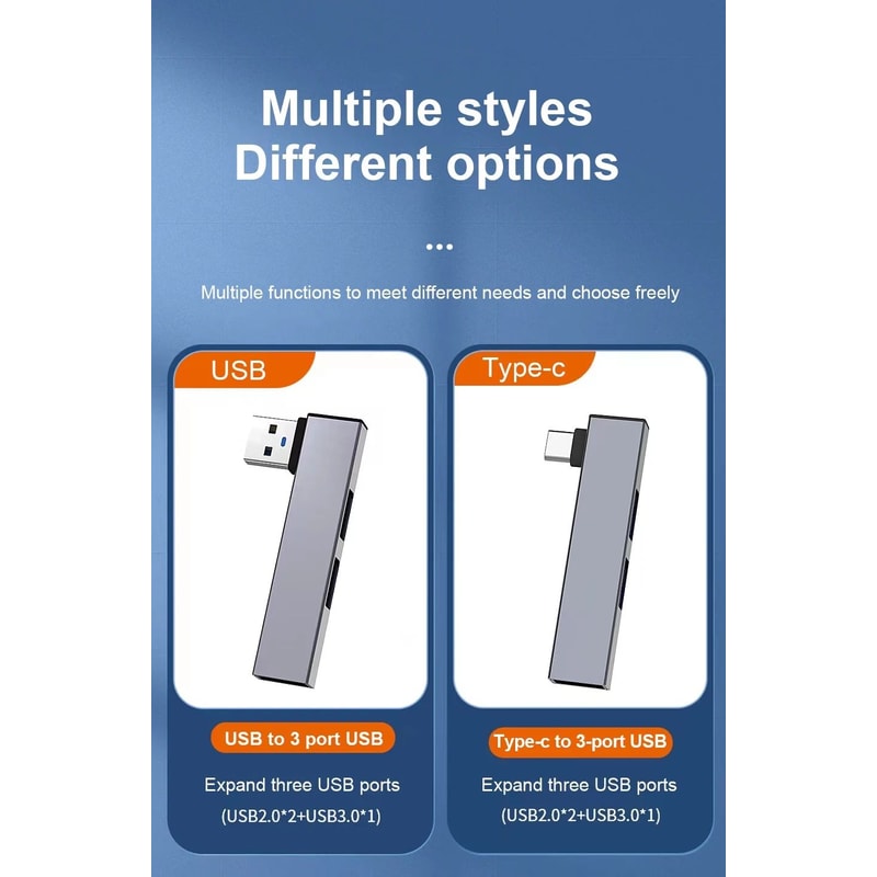 USB 30 3Port Hub OTG Splitter HighSpeed Multi USB Adapter For MacBook ProAir Xiaomi Lenovo PC Acc 2