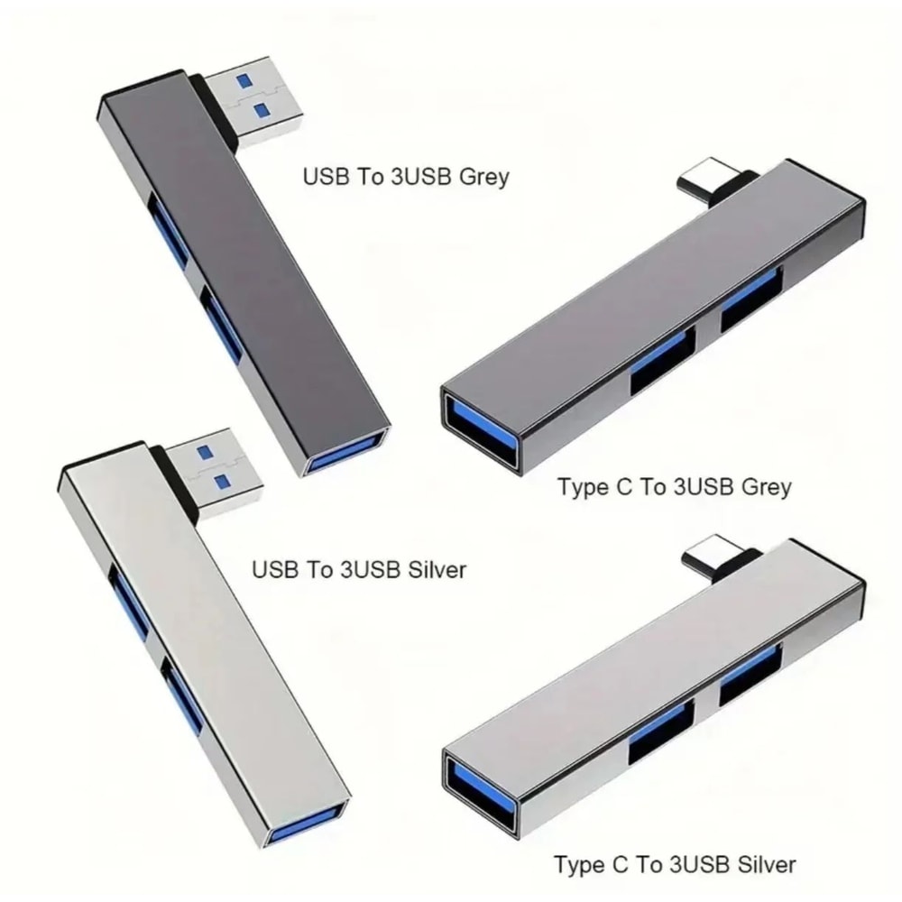 USB 30 3Port Hub OTG Splitter HighSpeed Multi USB Adapter For MacBook ProAir Xiaomi Lenovo PC Acc 4