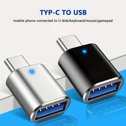 led usb 3.0 otg adapter converter – usb-a/micro usb to usb-c female connector for samsung, xiaomi, poco fast data