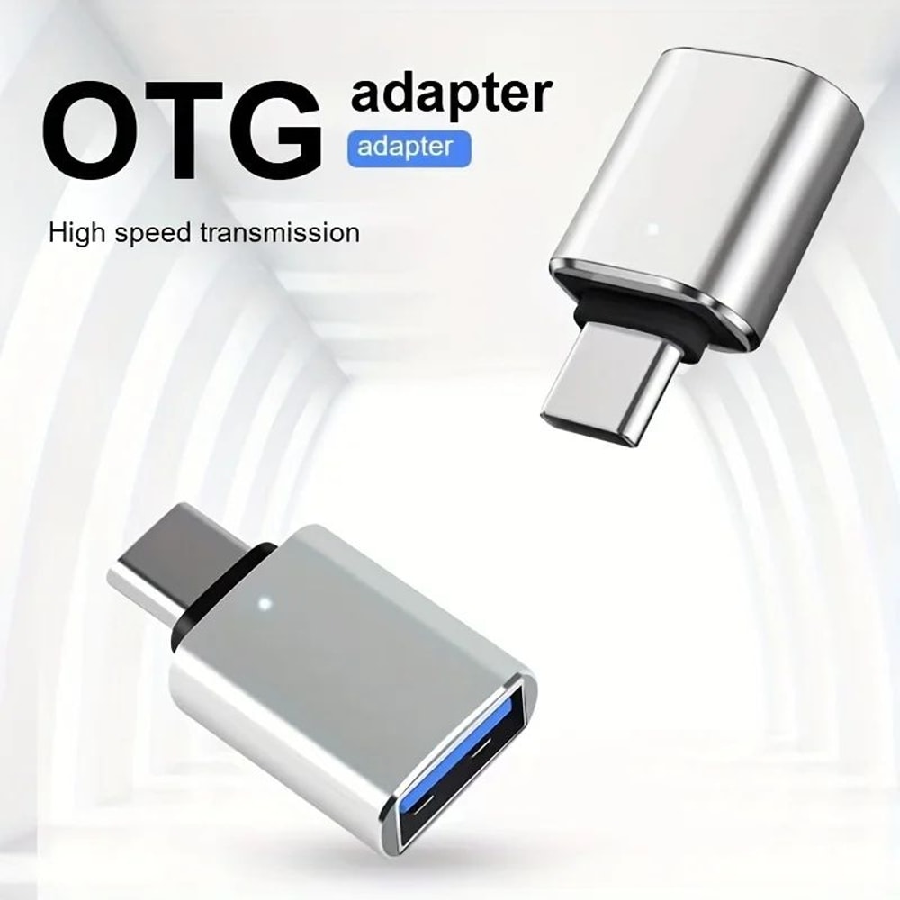 LED USB 30 OTG Adapter Converter USBAMicro USB To USBC Female Connector For Samsung Xiaomi POCO Fa 1